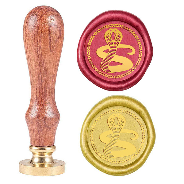 

PandaHall Wax Seal Stamp Set, Sealing Wax Stamp Solid Brass Head, Wood Handle Retro Brass Stamp Kit Removable, for Envelopes Invitations...