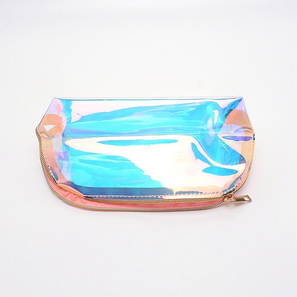 

PandaHall Portable Plastic Laser Transparent Cosmetic Storage Bags, Waterproof Washing Bags, with Zipper, Rectangle, Colorful, 11.1x20x0.5cm...