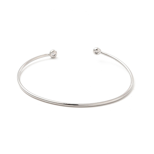 

PandaHall Clear Cubic Zirconia Open Cuff Bangle, Brass Torque Bangle for Women, Platinum, Inner Diameter: 1-3/4x2-1/4 inch(4.3x5.6cm) Cubic...
