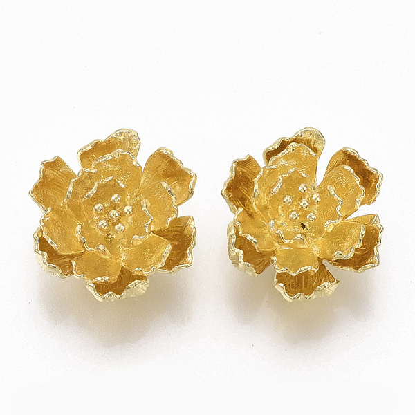 

PandaHall Brass Pendants, Nickel Free, Flower, Raw(Unplated), 20x17.5x8.5mm, Hole: 1.6mm Brass Flower