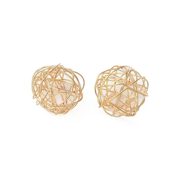 

PandaHall Iron Wire Wrapped Pendants, Light Gold, 19x18~19x11~12mm Iron Others