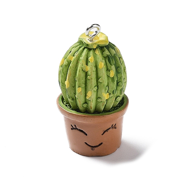 

PandaHall Cactus Pot Green Plant Resin Pendants, Cactus Charms with Platinum Plated Metal Loops, Lawn Green, 33x17.5mm, Hole: 2mm Resin...