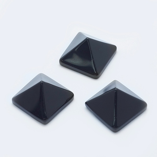 

PandaHall Natural Obsidian Cabochons, Pyramid, 20x20x12~13mm, Diagonal Length: 26mm Obsidian Pyramid