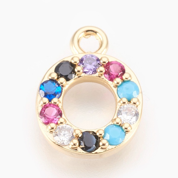 

PandaHall Brass Micro Pave Cubic Zirconia Charms, Letter, Golden, Letter.O, 13~14x7~10x2~2.5mm, Hole: 1.5~1.8mm Brass+Cubic Zirconia Letter...