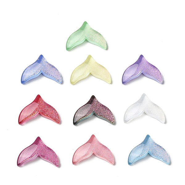 

PandaHall K9 Glass Cabochons, with Glitter Powder, Fish Tail, Mixed Color, 8.8x12x2.5mm Glass Others Multicolor