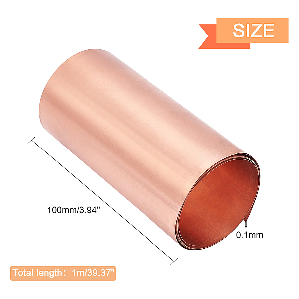 

PandaHall OLYCRAFT 35 Gauge Copper Roll Weather Proof Brass Sheet Copper Foil Light Salmon Color Copper Sheets for Mechanical Machining...