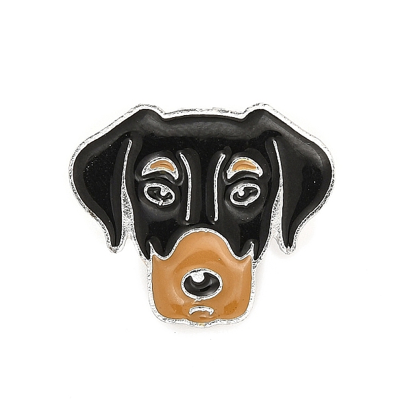 

PandaHall Dog Enamel Pin with Brass Butterfly Clutches, Alloy Badge for Backpack Clothing, Dobermann, 20.5x24.5x10mm, Pin: 1.1mm..., Black
