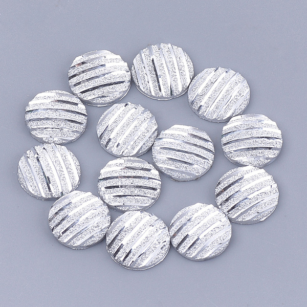 

PandaHall Resin Cabochons, Flat Round, Silver, 12x3~3.5mm Resin Flat Round Silver