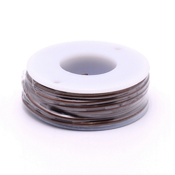 

PandaHall Matte Round Aluminum Wire, with Spool, Coconut Brown, 12 Gauge, 2mm, 5.8m/roll Aluminum Round