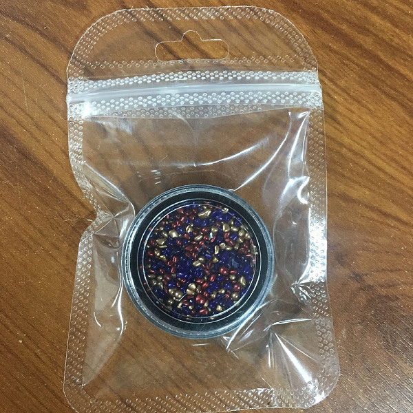 

PandaHall DIY 3D Nail Art Decoration Mini Glass Micro Beads, Tiny Caviar Nail Beads, Dyed & Heated, Nuggets, Mixed Color, 1~3x1~3x1~3mm..., Multicolor