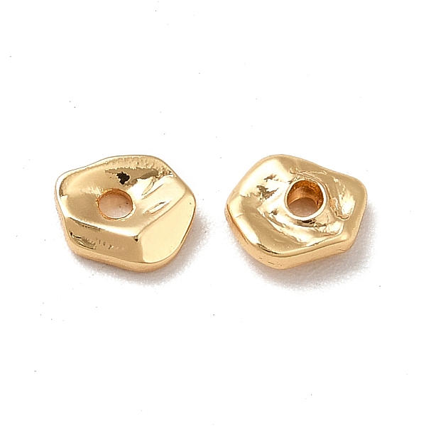 

PandaHall Brass Beads, Long-Lasting Plated, Nuggets, Real 18K Gold Plated, 6x5x2mm, Hole: 1.4mm Brass Nuggets