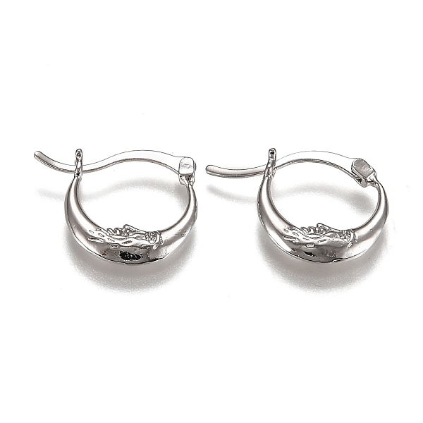

PandaHall Brass Hoop Earrings, Crescent Moon Earrings, Platinum, 18x22x3mm, Pin: 2x1mm Brass Moon