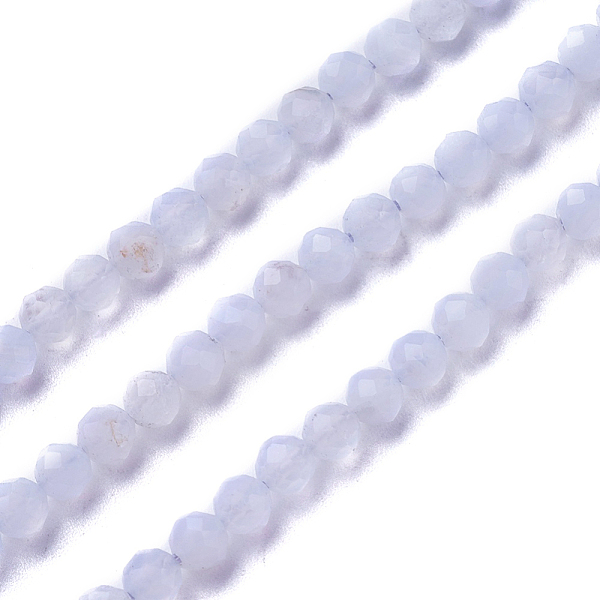 

PandaHall Natural Blue Lace Agate Beads Strands, Faceted, Round, 3~3.5mm, Hole: 0.5mm, about 115~130pcs/strand, 14.5~16.1 inch(37~41cm) Blue..., Purple