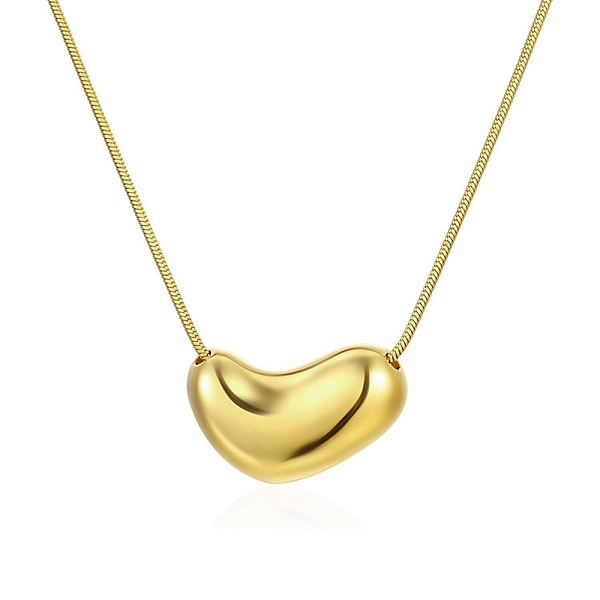 

PandaHall 304 Stainless Steel Pendant Necklaces, Heart, Golden, 18.39 inch(46.7cm) 304 Stainless Steel Heart