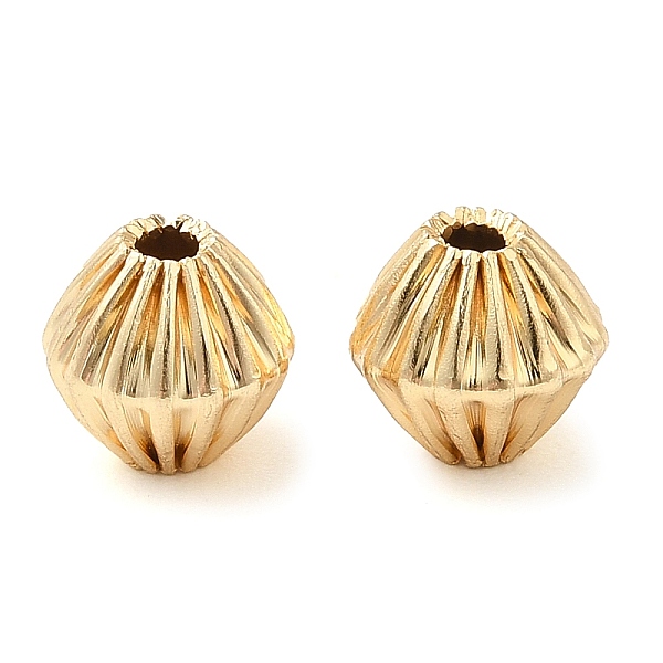 

PandaHall Brass Beads, Lead Free & Cadmium Free, Long-Lasting Plated, Bicone, Real 18K Gold Plated, 6x6x6mm, Hole: 1.5mm Brass Bicone