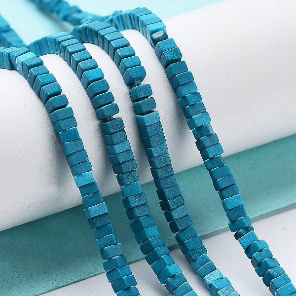 

PandaHall Natural Agate Beads Strands, Dyed, Square, Steel Blue, 2.5x2.5x1.5mm, Hole: 1mm, about 236pcs/strand, 15.08''(38.3cm) Natural...