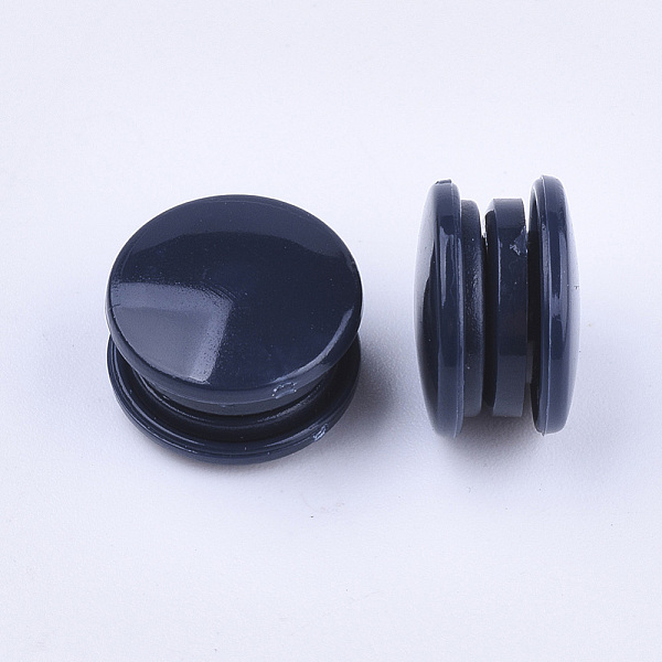 

PandaHall Resin Snap Fasteners, Raincoat Buttons, Flat Round, Prussian Blue, Cap: 12x6.5mm, Pin: 2mm, Stud: 10.5x3.5mm, Hole: 2mm, Socket...