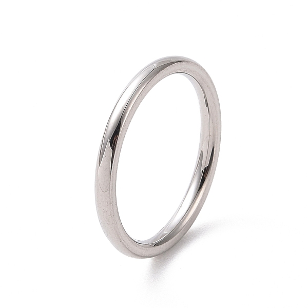 

PandaHall 201 Stainless Steel Simple Thin Plain Band Ring for Women, Stainless Steel Color, Inner Diameter: 17mm 201 Stainless Steel