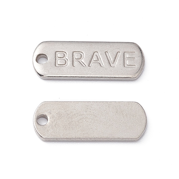 

PandaHall 7Pcs 7 Style 201 Stainless Steel Pendants, Oval with Word, Stainless Steel Color, 16~17.5x6x1mm, Hole: 1.2mm, 1pc/style 201...