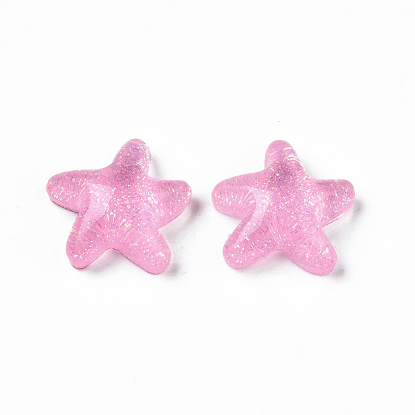 

PandaHall Translucent Acrylic Cabochons, with Glitter Powder, Starfish, Pearl Pink, 20.5x21x7.5mm Acrylic Starfish