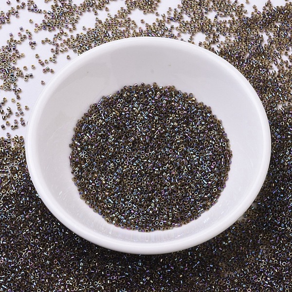 

PandaHall MIYUKI Delica Beads, Cylinder, Japanese Seed Beads, 11/0, (DB0087) Root Beer Lined Light Topaz AB, 1.3x1.6mm, Hole: 0.8mm, about..., Brown
