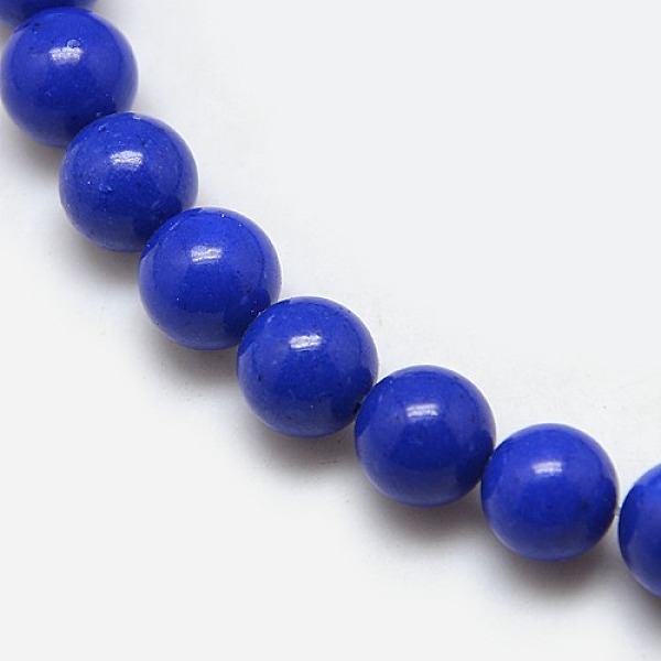 

PandaHall Synthetic Turquoise Beads Strands, Dyed, Round, Blue, 4mm, Hole: 1mm, about 90pcs/strand, 15.7 inch Synthetic Turquoise Round Blue