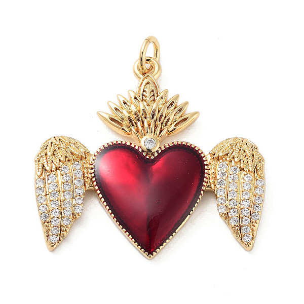 

PandaHall Rack Plating Brass Micro Pave Clear Cubic Zirconia Pendants, with Enamel and Jump Ring, Long-Lasting Plated, Cadmium Free & Lead...