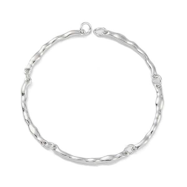 

PandaHall Brass Textured Bar Link Chain Bracelet Making, Platinum, 6-1/4 inch(16cm) Brass