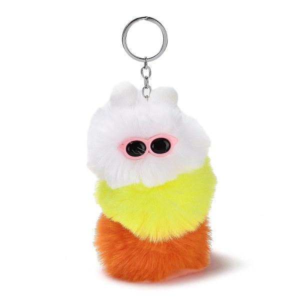 

PandaHall Cute Plush Cloth Worm Doll Pendant Keychains, with Alloy Keychain Ring, for Bag Car Key Pendant Decoration, White, 18cm Alloy...