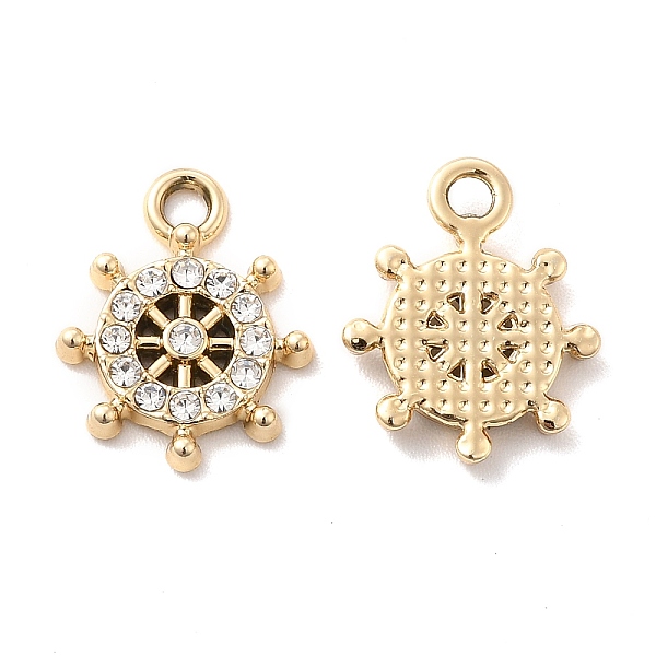 

PandaHall UV Plating Alloy Pendants, with Crystal Rhinestone, Helm Charms, Golden, 15.5x12.5x2mm, Hole: 1.7mm Alloy+Rhinestone Anchor & Helm..., Clear