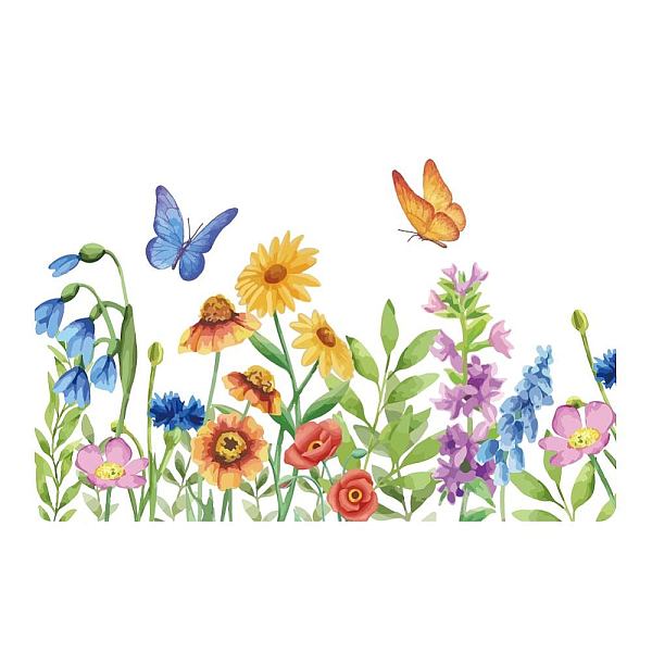

PandaHall PVC Wall Stickers, Wall Decoration, Flower, 210x330mm PVC Flower