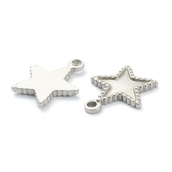 

PandaHall 304 Stainless Steel Pendant Cabochon Settings for Enamel, Star, Stainless Steel Color, 17x15x2mm, Hole: 1.8mm 304 Stainless Steel...