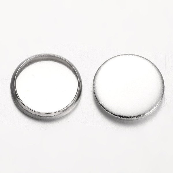 

PandaHall Stainless Steel Plain Edge Bezel Cups, Cabochon Settings, Flat Round, Stainless Steel Color, Tray: 14mm, 16x1.6mm Stainless Steel...