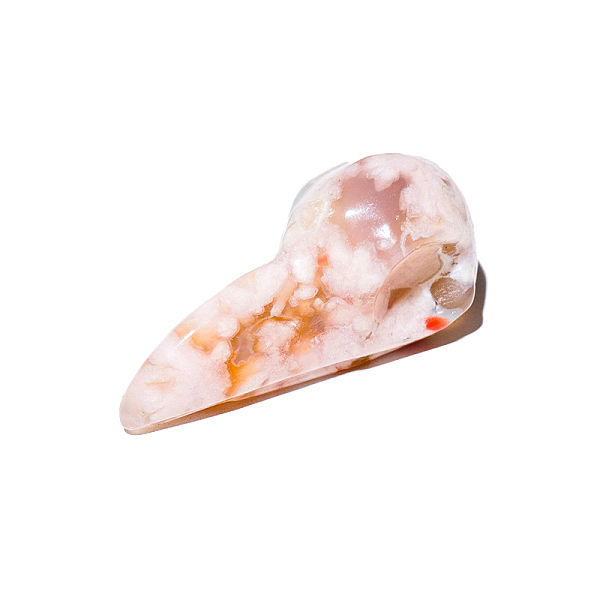 

PandaHall Natural Cherry Blossom Agate Display Decorations, for Home Office Desk, Skull Pattern, 67mm Cherry Blossom Agate Skull