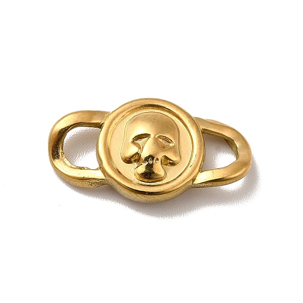 

PandaHall Vacuum Plating 304 Stainless Steel Connector Charms, Halloween, Flat Round Link with Skull, Golden, 11x20x4mm, Hole: 3x4mm 304...