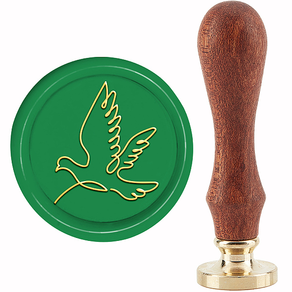 

PandaHall Brass Wax Seal Stamp with Handle, for DIY Scrapbooking, Pigeon Pattern, 89x30mm Brass Pigeon