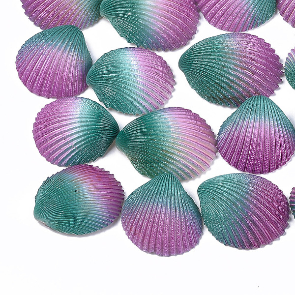 

PandaHall Spray Paint Natural Ark Shell Beads, Sea Shell Beads, Undrilled/No Hole, Plum, 37~47x35~42x12.5~15mm Ark Shell Shell Shape Purple