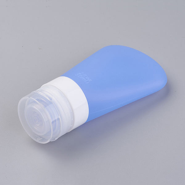 

PandaHall Creative Portable Silicone Points Bottling, Shower Shampoo Cosmetic Emulsion Storage Bottle, Cornflower Blue, 117x60mm, Capacity...