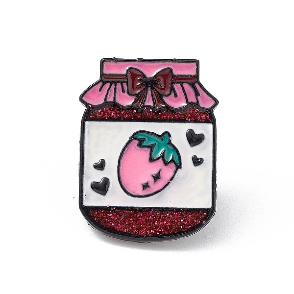 

PandaHall Fruit Can Enamel Pin, Electrophoresis Black Alloy Brooch for Backpack Clothes, Strawberry Pattern, 24.5~25x19x1.5mm, Pin: 1mm...