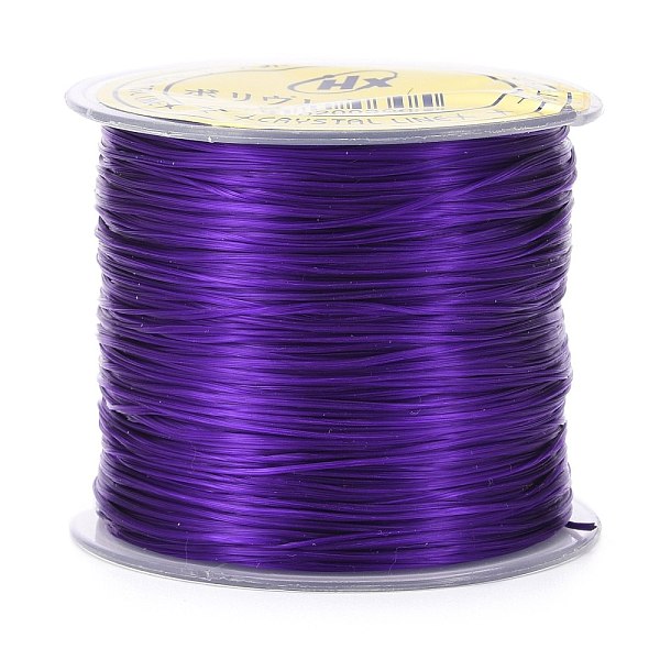 

PandaHall Japanese Flat Elastic Crystal String, Polyester Thread, for Stretch Bracelets Gemstone Jewelry Making, Indigo, 0.5mm, about 65.6..., Purple
