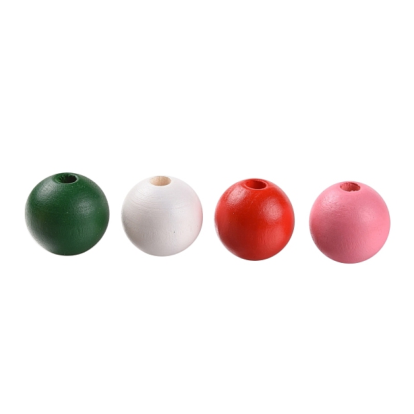 

PandaHall 160Pcs 4 Colors Farmhouse Country and Rustic Style Painted Natural Wood Beads, with Waterproof Vacuum Packing, Round, Dark Green &..., Multicolor
