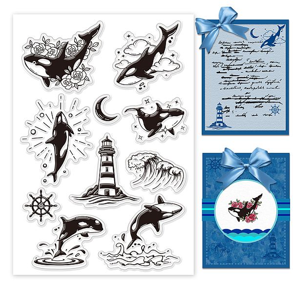 

PandaHall Custom PVC Plastic Clear Stamps, for DIY Scrapbooking, Photo Album Decorative, Cards Making, Whale, 160x110x3mm Plastic Whale...