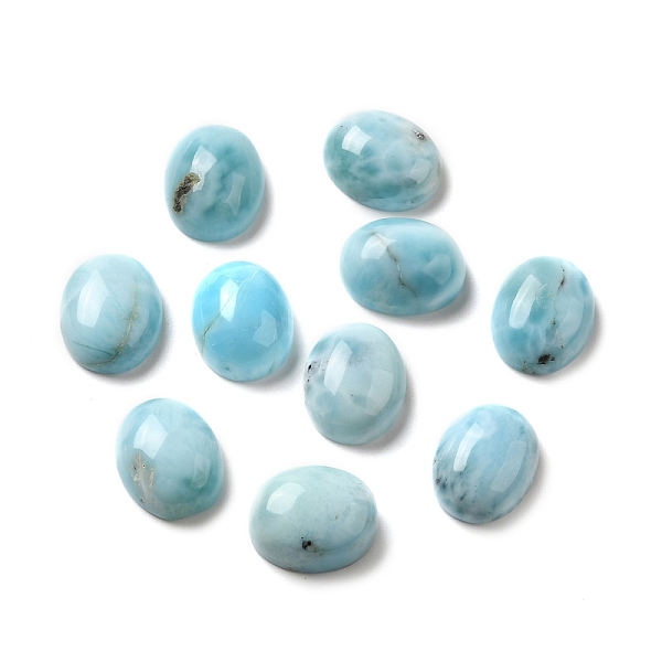 

PandaHall Natural Larimar Cabochons, Oval, 8x6mm Larimar Oval