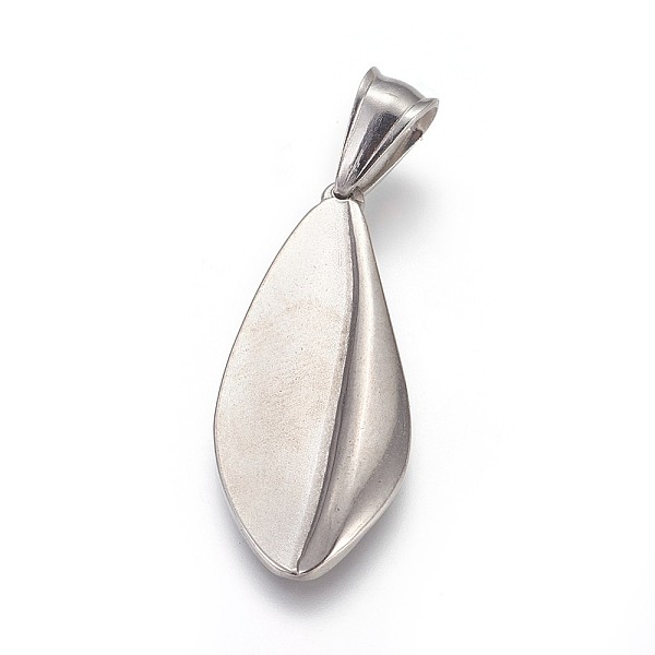 

PandaHall 304 Stainless Steel Pendants, Leaf, Stainless Steel Color, 34.5x15x3mm, Hole: 4.5x8mm 304 Stainless Steel Leaf