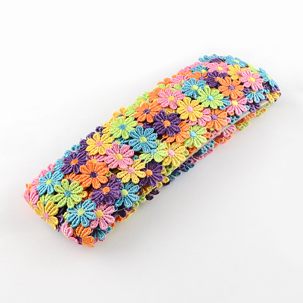 

PandaHall Flower Polyester Ribbon, for Gift Packing, Colorful, 1 inch(26mm)x2mm, about 15yards/bundle(13.716m/bundle) Polyester None