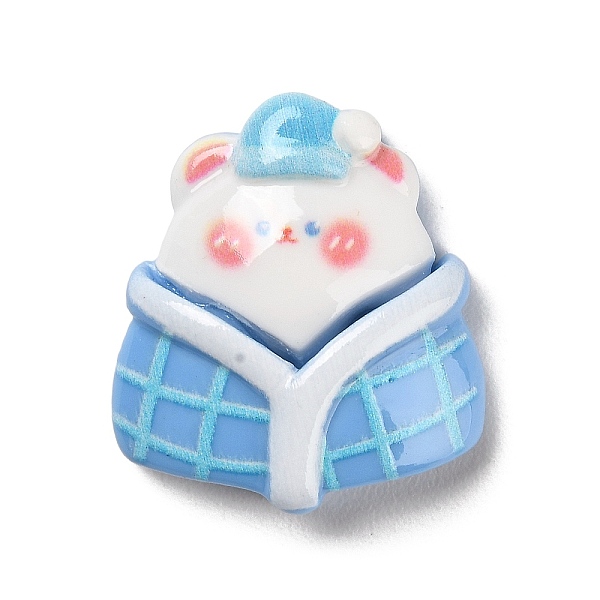 

PandaHall Opaque Resin Cabochons, Cartoon Sleeping Bear, WhiteSmoke, 24x21.5x7mm Resin Bear White