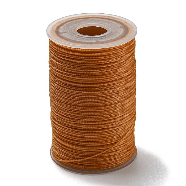 

PandaHall Waxed Polyester Cord, 6-Ply, Bisque, 0.55mm, about 38.27 yards(35m)/roll Waxed Polyester Cord Round Orange