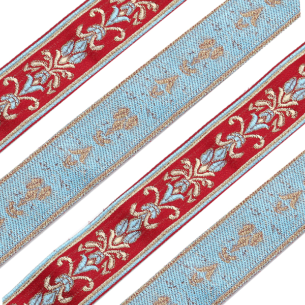 

PandaHall CHGCRAFT 5.47 Yards Vintage Jacquard Ribbon Ethnic Style Embroidery Ribbons Boho Lace Trim Jacquard Trim for DIY Sewing Crafting..., Red