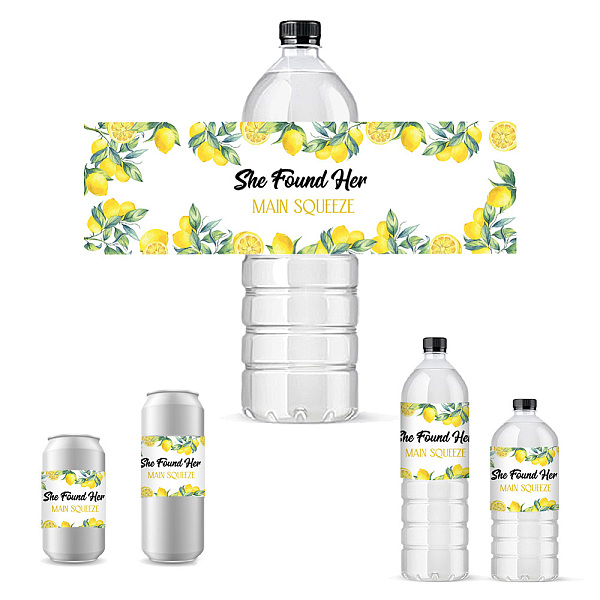 

PandaHall Bottle Label Adhesive Stickers, Rectangle, Lemon, 216x64mm Paper Lemon