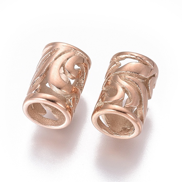 

PandaHall 304 Stainless European Beads, Large Hole Beads, Column, Rose Gold, 10x7mm, Hole: 5mm 304 Stainless Steel Column